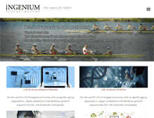 Tablet Screenshot of ingeniumgroup.com